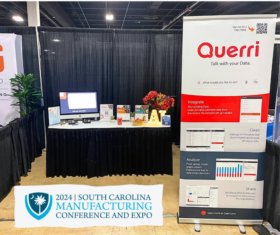 Image of Querri's booth at the SC Manufacturing Conference & Expo